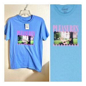 Pleasures x Playboy Mens Size Small Swing T-Shirt Graphic Short Sleeve Blue NEW